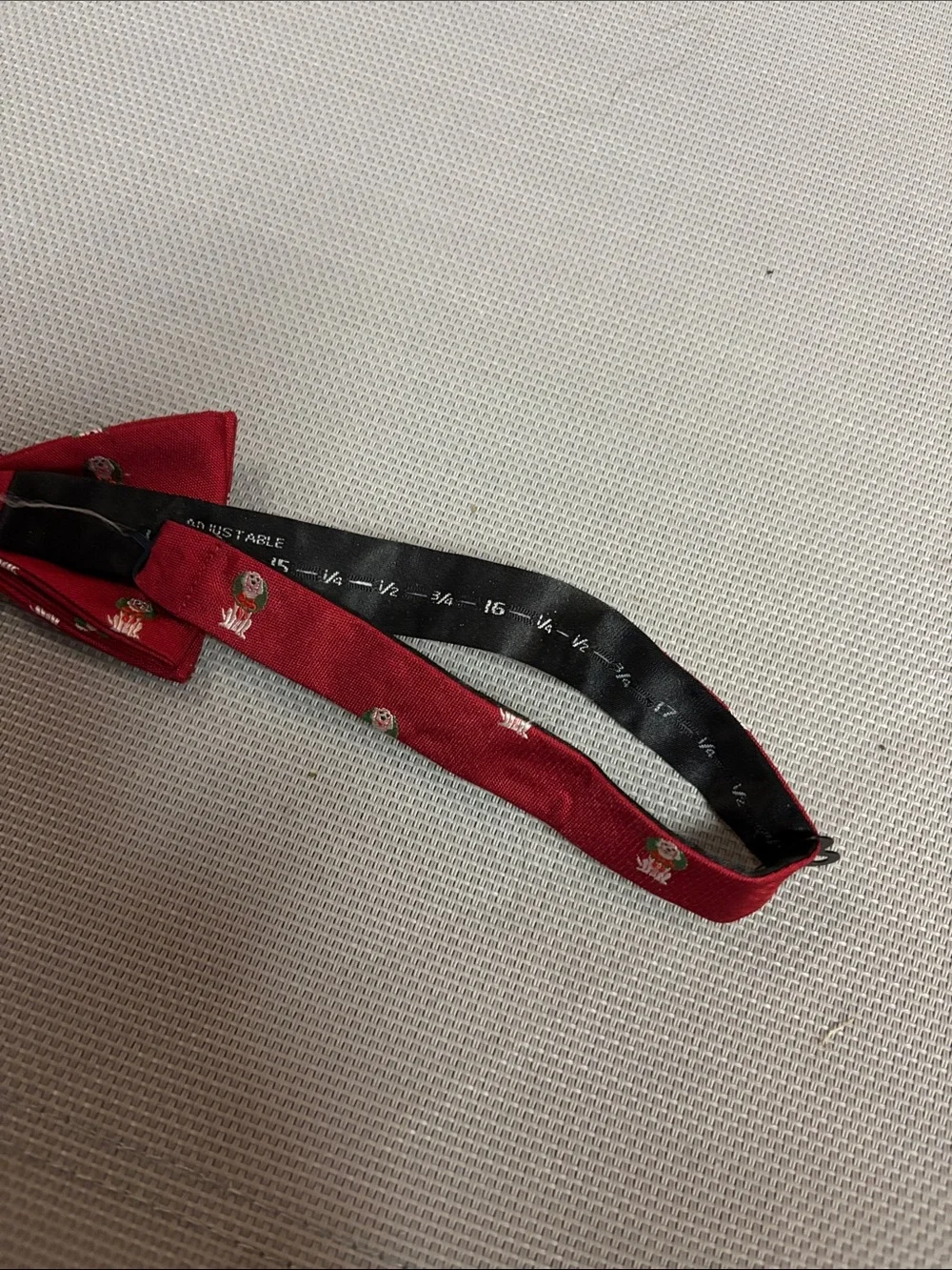 Chaps Red Bow Tie with Tiny dog Christmas wreath Motif